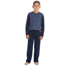 15C723: Boys Jersey Top & Pant Lounge Set- Navy (9-13 Years)